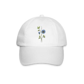 Bunte blume - Baseballkappe - Weiß/Weiß - Vorne