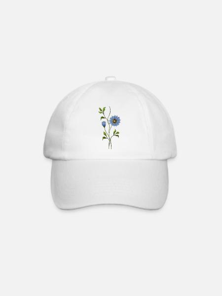 Bunte blume - Baseballkappe - Weiß/Weiß