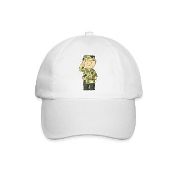 Soldat - Baseballkappe - Weiß/Weiß - Vorne