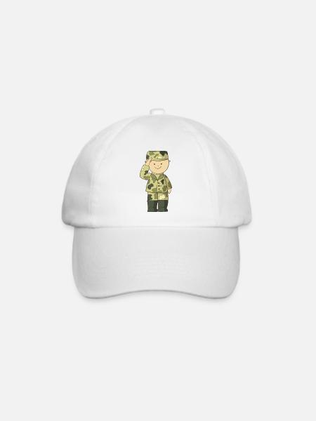 Soldat - Baseballkappe - Weiß/Weiß