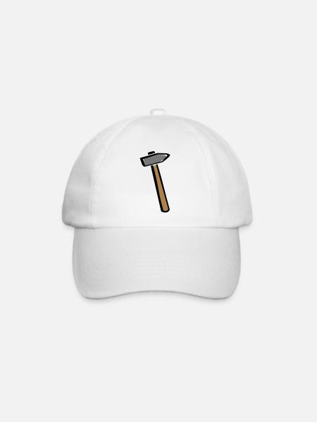 Tool handyman - Werkzeug Handwerker - Hammer - Baseballkappe - Weiß/Weiß