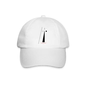 Face abstrakt - Baseballkappe - Weiß/Weiß - Vorne