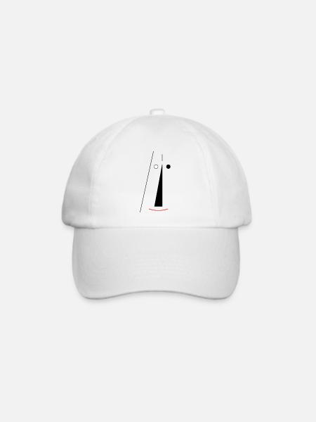 Face abstrakt - Baseballkappe - Weiß/Weiß