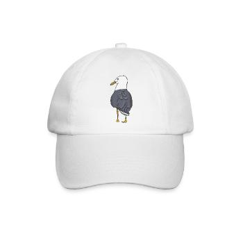 Möwe - Baseballkappe - Weiß/Weiß - Vorne