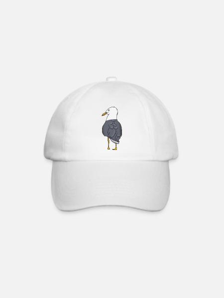 Möwe - Baseballkappe - Weiß/Weiß