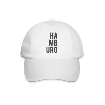 Hamburg Hamburger Sprüche Zitate Bilder Geschenk - Baseballkappe - Weiß/Weiß - Vorne