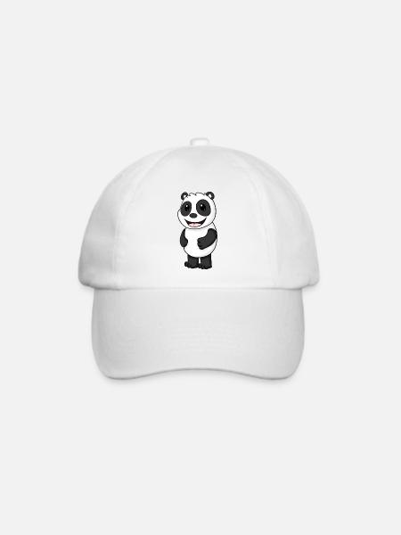 Panda Bär Niedlich - Baseballkappe - Weiß/Weiß