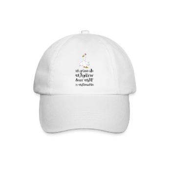 Lustige Geschenke für Vegetarier zu Weihnachten - Baseballkappe - Weiß/Weiß - Vorne