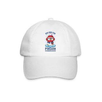 Pinguine Ich Bin Ein Pinguin - Baseballkappe - Weiß/Weiß - Vorne
