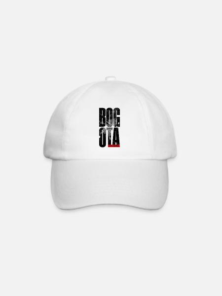 Kolumbien Karte Großbuchstaben - Baseballkappe - Weiß/Weiß