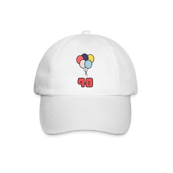 40. 40 JAHRE. 40-JÄHRIGES JUBILÄUM. GEBURTSTAG 40 JAHRE. - Baseballkappe - Weiß/Weiß - Vorne