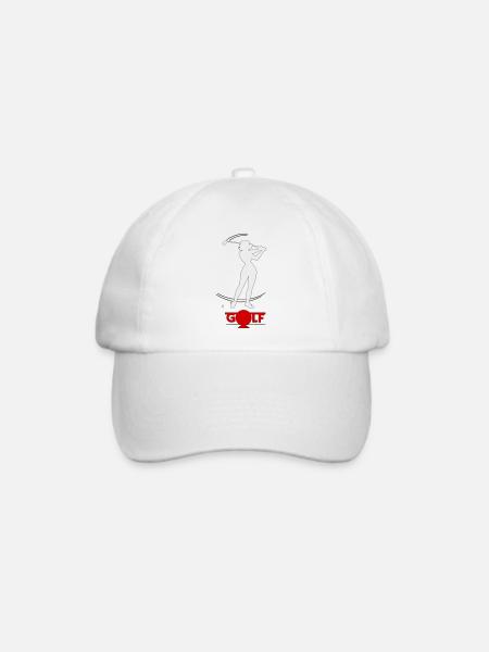 Retro-Golfer - Baseballkappe - Weiß/Weiß