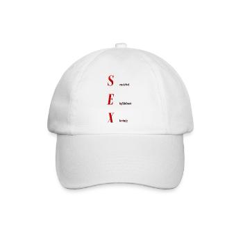 Sex - Baseballkappe - Weiß/Weiß - Vorne