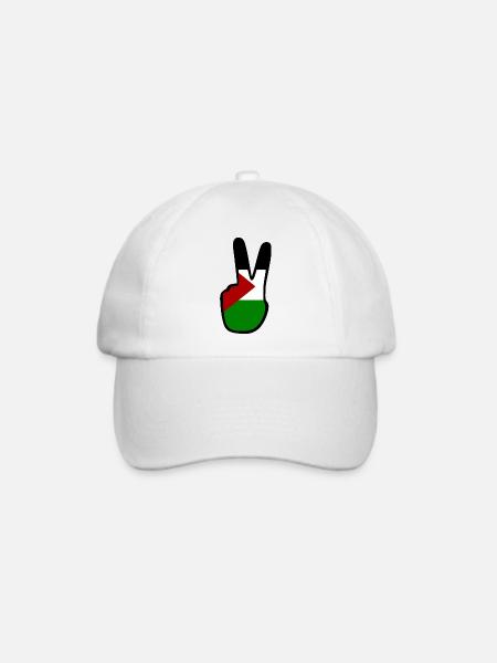 Free palestine - Baseballkappe - Weiß/Weiß