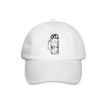 Bier - Berg - (13) - Baseballkappe - Weiß/Weiß - Vorne