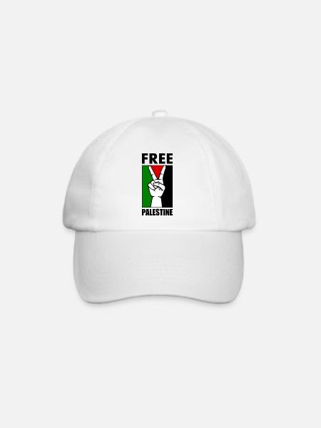 Free palestine - Baseballkappe - Weiß/Weiß