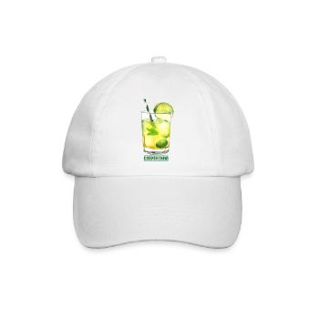 Caipirinha Cocktail Longdrink - Baseballkappe - Weiß/Weiß - Vorne