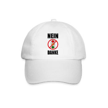 ampel nein danke - Baseballkappe - Weiß/Weiß - Vorne