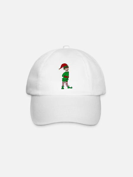 Weihnachtself - Baseballkappe - Weiß/Weiß