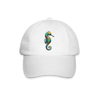 Seepferdchen - Baseballkappe - Weiß/Weiß - Vorne