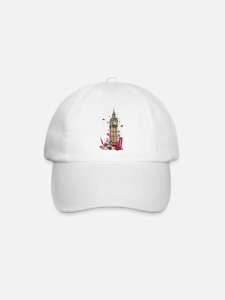 London - Baseballkappe - Weiß/Weiß