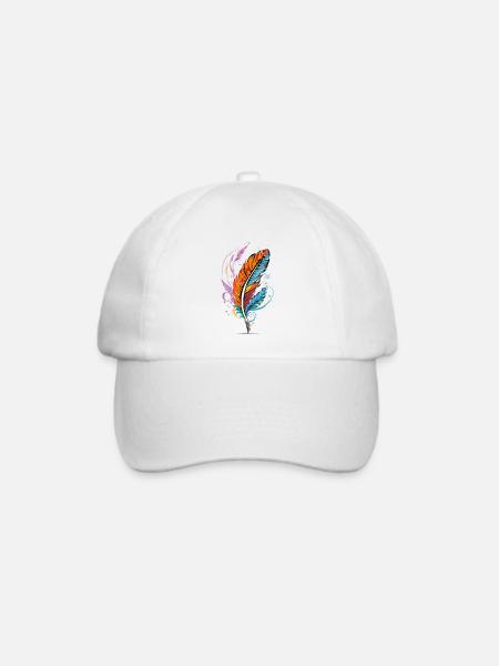 Free Spirit Feather - Baseballkappe - Weiß/Weiß