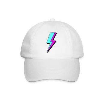 Psychedelische Neon-Beleuchtung - Baseballkappe - Weiß/Weiß - Vorne