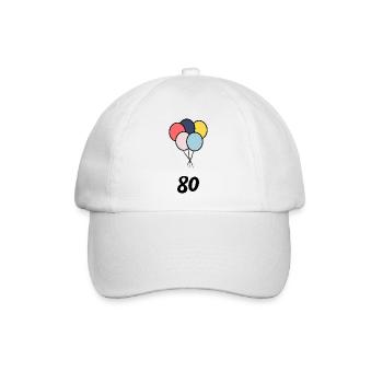 80. 80 JAHRE. 80. JUBILÄUM. 80-JAHRES-JUBILÄUM. - Baseballkappe - Weiß/Weiß - Vorne