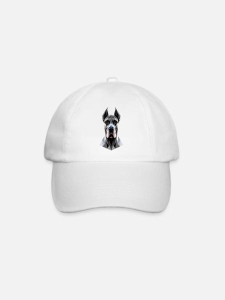 Deutsche Dogge Hatzrüde Saupacker Große Doggen - Baseballkappe - Weiß/Weiß