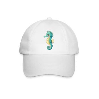 Pastell-Seepferdchen Meeresliebe - Baseballkappe - Weiß/Weiß - Vorne