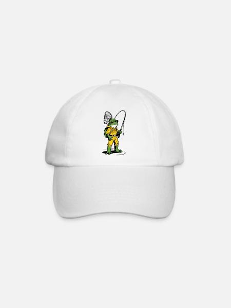 Froschfischer - Baseballkappe - Weiß/Weiß