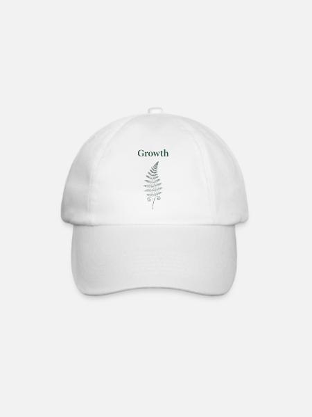 Growth Farn - Baseballkappe - Weiß/Weiß