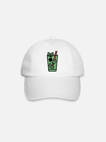 Mojito Cocktail Icon - Baseballkappe - Weiß/Weiß