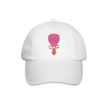 Padel Schläger Geschenk - Baseballkappe - Weiß/Weiß - Vorne