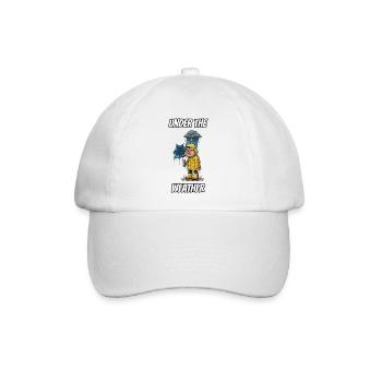Under the Weather – Witzige buchstäbliche Idiom-Zeichentrickserie - Baseballkappe - Weiß/Weiß - Vorne