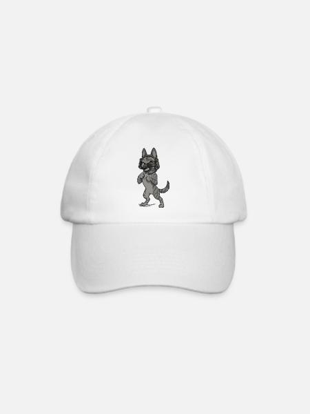 Ripley der Malinois – Treue und Überleben - Baseballkappe - Weiß/Weiß