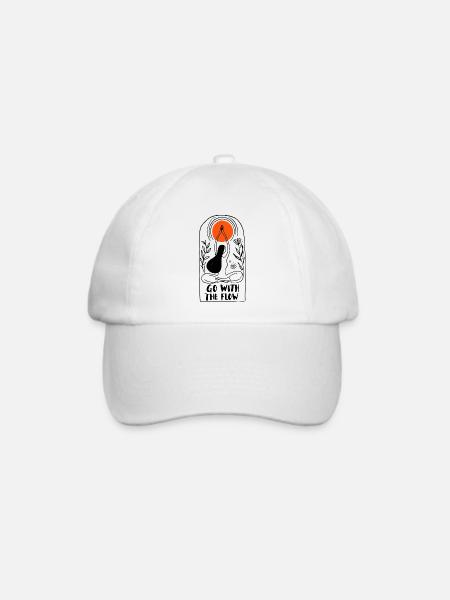 Go with the flow - Baseballkappe - Weiß/Weiß