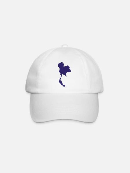 Thailand - Baseballkappe - Weiß/Weiß