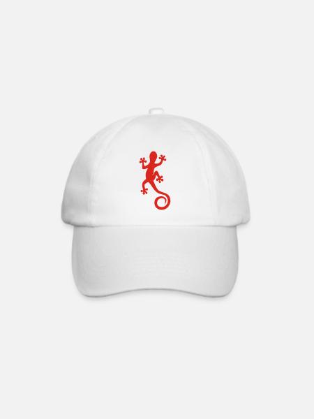 gecko - Baseballkappe - Weiß/Weiß