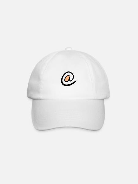 @ Zeichen. Ät / At Symbol. Websymbole. Email. - Baseballkappe - Weiß/Weiß