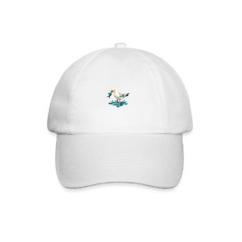 Moin Nordsee Vogel Möwe Polygon Fisch Angler Pier - Baseballkappe - Weiß/Weiß - Vorne