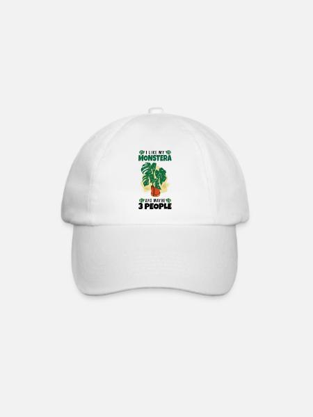 Zimmerpflanze - Baseballkappe - Weiß/Weiß