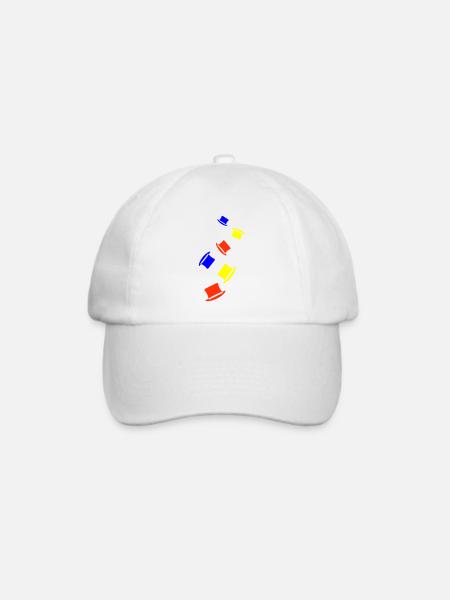 Bräutigam Zylinder Bunt - Baseballkappe - Weiß/Weiß