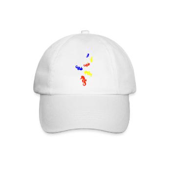Seepferd Bunt - Baseballkappe - Weiß/Weiß - Vorne
