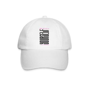 Believe in yourself - Baseballkappe - Weiß/Weiß - Vorne