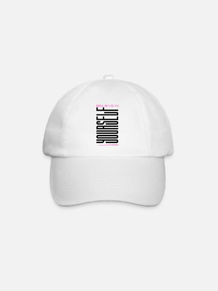 Believe in yourself - Baseballkappe - Weiß/Weiß