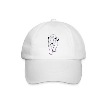Sunderland Black Cats - Black & Pink Outline - Baseballkappe - Weiß/Weiß - Vorne