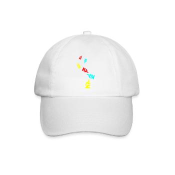 Mikroskop Icon Symbol - Baseballkappe - Weiß/Weiß - Vorne