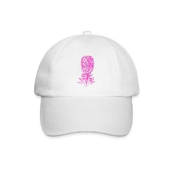 The Lifestyle Swinger Geschenk Ananas Swinging - Baseballkappe - Weiß/Weiß - Vorne
