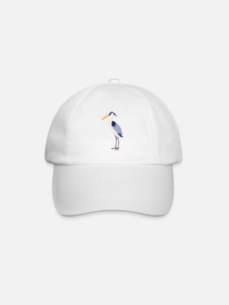 Reiher - Baseballkappe - Weiß/Weiß